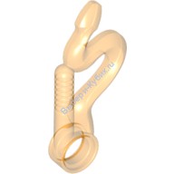 Деталь Лего Кнут Согнутый Со Змеиной Головой И Булавкой Цвет Прозрачно-Оранжевый