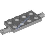 Деталь Лего Пластина 2 х 4 С Пинами Цвет Светло-Серый