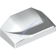 Деталь Лего Кубик Модифицированный 1 х 2 х Без Штырьков Наконечник Крыла Цвет Белый