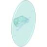 Деталь Лего Щит Минифигурки Овальный Цвет Прозрачно-Голубой