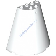Деталь Лего Полуконус 8 х 4 х 6 Цвет Белый