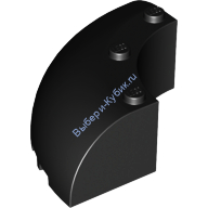 Деталь Лего Кубик Круглый Угол 6 х 6 х 2 Цвет Черный