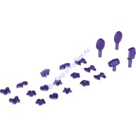 Деталь Лего Набор Аксессуаров Для Волос 5 9 Цвет Темно-Фиолетовый