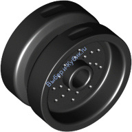 Деталь Лего Диск 18 Мм D х 12 Мм С Отверстием Для Штифта И Шпилькой Цвет Черный