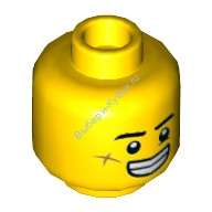 Деталь Лего Голова Минифигурки Двусторонняя Цвет Желтый