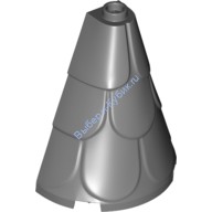 Деталь Лего Крыша Башни 2 х 4 х 6 Полуконус С Черепицей Цвет Темно-Серый