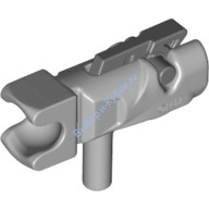 Деталь Лего Мини-Бластер / Сопло С Креплением Под Шар И Голубовато-Серым Спусковым Крючком - Полностью Собранный Цвет Светло-Серый