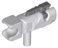 Деталь Лего Мини-Бластер / Сопло С Креплением Под Шар И Голубовато-Серым Спусковым Крючком - Полностью Собранный Цвет Светло-Серый