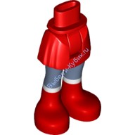 Деталь Лего Мини Долл Ноги С Рисунком Цвет Красный