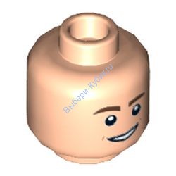 Деталь Лего Голова Минифигурки Двухсторонняя Цвет Светло-Телесный