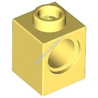 Деталь Лего Техник Кубик 1 х 1 С Отверстием Цвет Ярко-Светло-Желтый