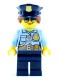 Police - City Officer Female, Bright Light Blue Shirt with Badge and Radio, Dark Blue Legs, Dark Blue Police Hat