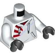 Деталь Лего Торс С Рисунком Цвет Белый