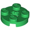 Деталь Лего Пластина Круглая 2 х 2 С Отверстием Под Ось Цвет Зеленый