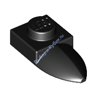 Деталь Лего Пластина 1 х 1 С Горизонтальным Зубом Цвет Черный