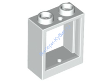 Деталь Лего Окно 1 х 2 х 2 Плоский Перед Цвет Белый