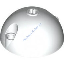 Деталь Лего Полусфера 5 х 5 С Осевым Отверстием Цвет Белый