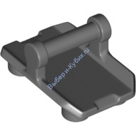 Деталь Лего Пластина 2 х 3 C 4 Шпильками И Рукояткой Снизу - Закрытые Концы (Кулиса) Цвет Темно-Серый