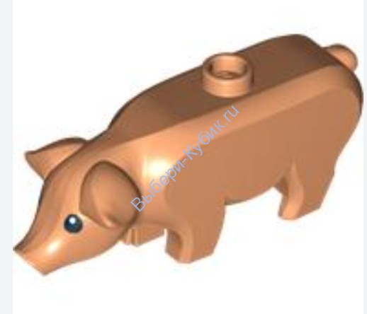 Минифигурка Лего Свинья Цвет Темно-Песочный