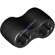 Деталь Лего Техник Осевой Коннектор Двойной Мягкий (Резиновый) Цвет Черный