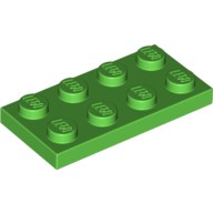 Деталь Лего Пластина 2 х 4 Цвет Ярко-Зеленый