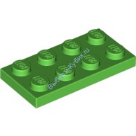 Деталь Лего Пластина 2 х 4 Цвет Ярко-Зеленый