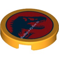 Деталь Лего Плитка Круглая 2 х 2 Мир Юрского Периода Цвет Ярко-Светло-Оранжевый