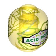 Деталь Лего Голова Минифигурки Штырек С Отверстием Цвет Прозрачно-Желтый