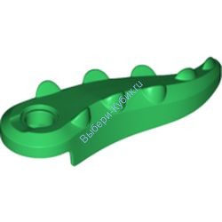 Деталь Лего Хвост Аллигатора/Крокодила С Отверстием Цвет Зеленый