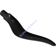 Деталь Лего Закругленная Одиночная С Пином / Пламя Цвет Черный