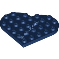 Деталь Лего Пластина Круглая 6 х 6 Сердце Цвет Темно-Синий