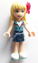 Friends Stephanie, Dark Blue Layered Skirt, Medium Azure and Dark Purple Jacket, Bow