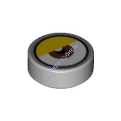 Деталь Лего Плитка Круглая 1 х 1 С Рисунком Цвет Светло-Серый