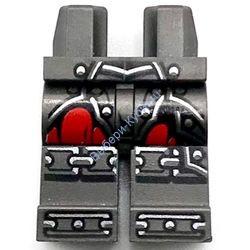 Деталь Лего Ноги С Рисунком Цвет Перламутрово-Темно-Серый