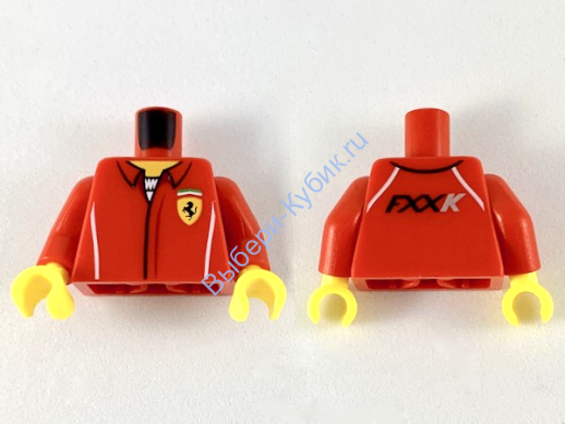 Деталь Лего Торс С Рисунком Цвет Красный