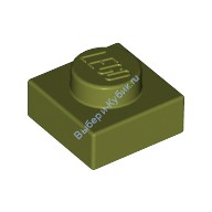 Деталь Лего Пластина 1 х 1 Цвет Оливковый Зеленый