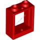 Деталь Лего Окно 1 х 2 х 2 Плоский Перед Цвет Красный