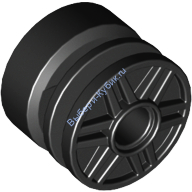 Деталь Лего Диск 18 Мм D х 14 Мм С Пин Отверстием Поддельными Болтами И Мелкими Спицами Цвет Черный