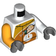 Деталь Лего Торс С Рисунком Цвет Белый