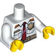 Деталь Лего Торс С Рисунком Цвет Белый