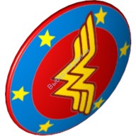 Деталь Лего Щит С Рисунком Цвет Красный