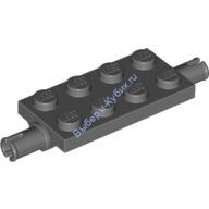 Деталь Лего Пластина 2 х 4 С Пинами Цвет Темно-Серый