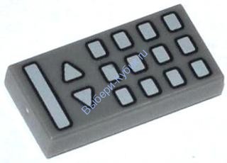 Деталь Лего Плитка 1 х 2 Пульт Цвет Темно-Серый