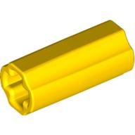 Деталь Лего Техник Осевой Коннектор 2L (Гладкий С 'X' Образным Отверстием) Цвет Желтый