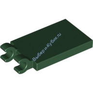 Деталь Лего Плитка Модифицированная 2 х 3 С 2 Защелками Цвет Темно-Зеленый
