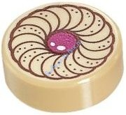 Деталь Лего Плитка Круглая 1 х 1 С Рисунком Цвет Песочный