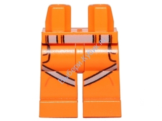 Деталь Лего Ноги С Рисунком Цвет Оранжевый