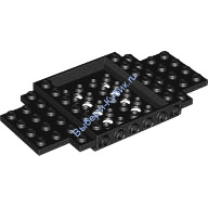 Деталь Лего База Транспорта 6 x 12 x 1 С Углубленным Центром 5 x 4 И 8 Отверстиями Цвет Черный