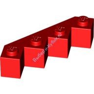 Деталь Лего Кубик Модифицированный Угловой 4 х 4 Цвет Красный