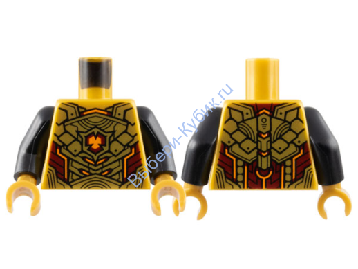 Деталь Лего Торс С Рисунком Цвет Перламутрово-Золотой